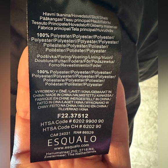 Esqualo Black Bodywarmer Hoodie - US 6 - Picture 12 of 13